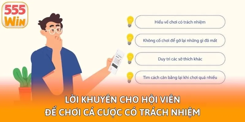 Lời khuyên cho hội viên để chơi cá cược có trách nhiệm